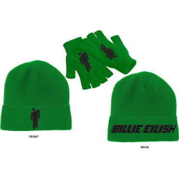 Billie Eilish Beanie Hat & Glove Set:Blohsh