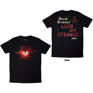 David Gilmour T-Shirt: Luck & Strange Stage Shot (Black) (Back Print & Ex-Tour)