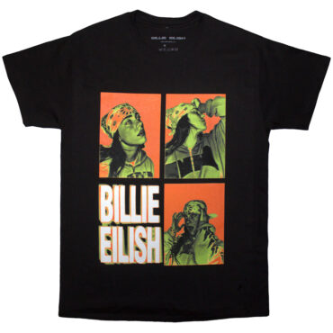 Billie Eilish T-Shirt: 3 Photo Logo (Black)